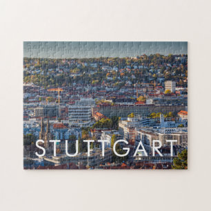 Verhoogd Uitzicht van Stuttgart Legpuzzel