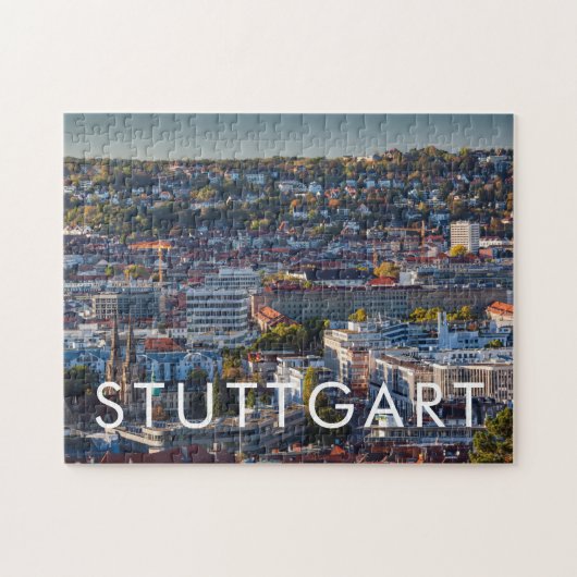 Verhoogd Uitzicht van Stuttgart Legpuzzel (Horizontaal)
