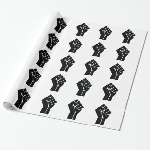 Verhoogd vuist/zwart energiesymbool cadeaupapier