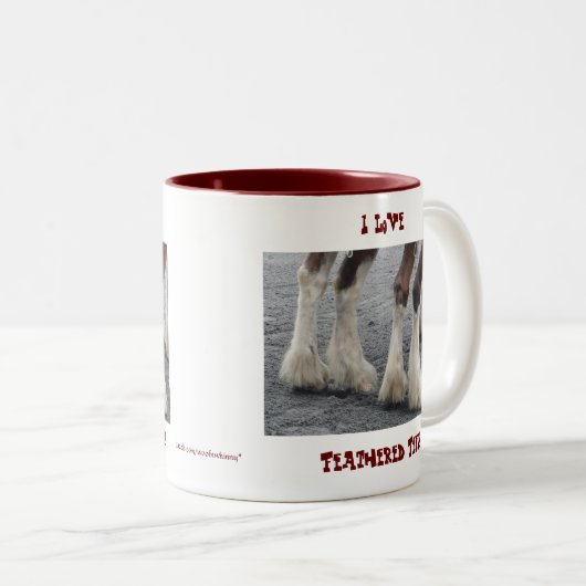 Verhoogde Feet Tweekleurige Koffiemok (Voorkant rechts)