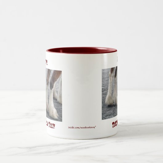 Verhoogde Feet Tweekleurige Koffiemok (Center)