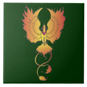 Verhoogde Phoenix Decorative Accent Tile Tegeltje