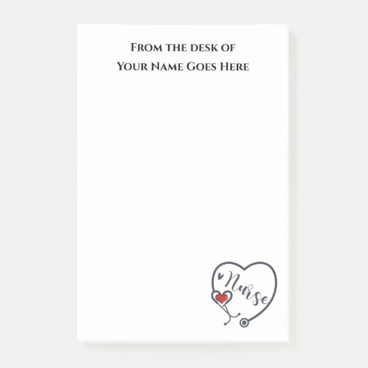 Verhoogde rode hartslag Wit Post-it® Notes (Voorkant)