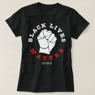 Verhoogde vuist zwarte levende materie Gepersonali T-shirt