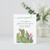 Verhuisbericht Cactus Succulent Bloei Aankondiging (Staand voorkant)