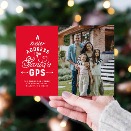 Verhuisbericht Kerstkaart met 4 foto's