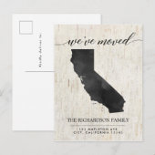 Verhuisbericht, landelijke staat Californië Uitnodiging Briefkaart (Voorkant / Achterkant)