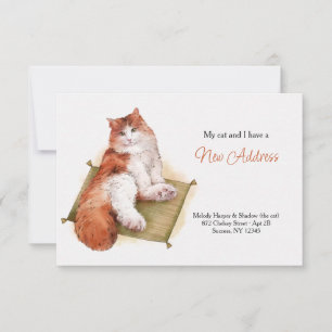 Verhuisbericht met poes aankondiging