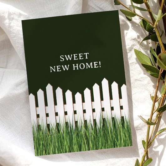 Verhuisbericht met witte schutting aankondiging