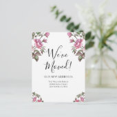 Verhuisbericht Paarse Waterverf Bloemen Briefkaart (Staand voorkant)