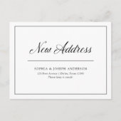 Verhuisbericht | Zakelijk Zwart en Wit Briefkaart (Voorkant)