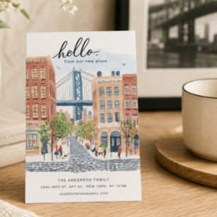 Verhuisberichtkaart uit Brooklyn Aankondiging