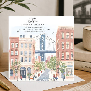 Verhuisberichtkaart uit Brooklyn Aankondiging
