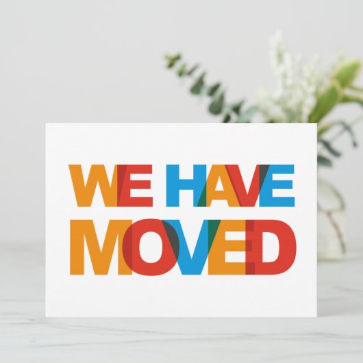 Verhuisberichtkaarten Aankondiging (Staand voorkant)