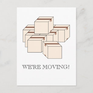 Verhuisdozen Aankondigingskaart