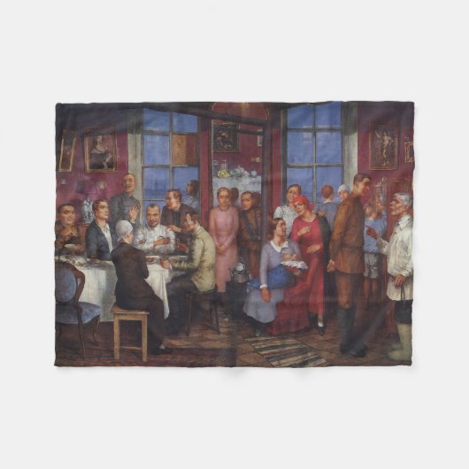 verhuisfeest fleece deken (Voorkant (Horizontaal))