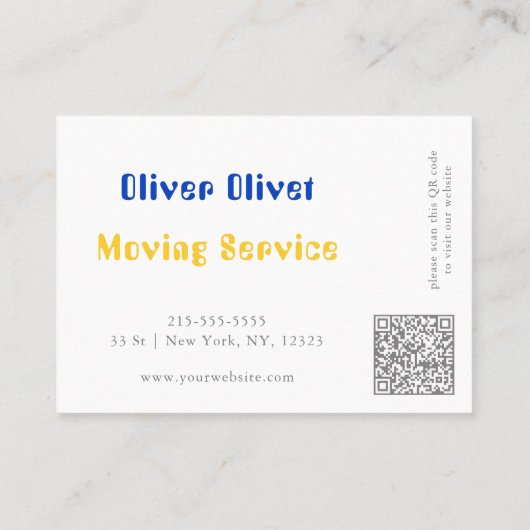 Verhuisservice voor appartementen visitekaartje (Achterkant)