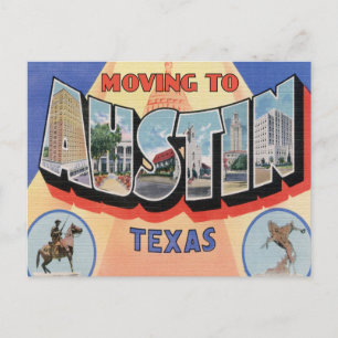 Verhuizen naar Austin, Texas adreswijziging Aankondigingskaart