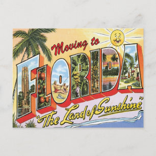Verhuizen naar de Vintage van Florida Adreswijzigi Aankondigingskaart