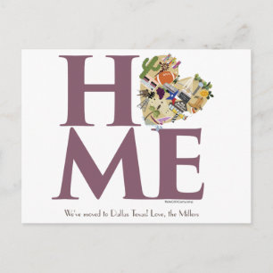Verhuizen naar Texaans Briefkaart