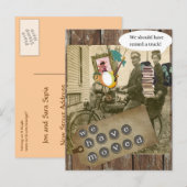 Verhuizen op een fiets aankondigingskaart (Voorkant / Achterkant)