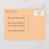 Verhuizen op een fiets aankondigingskaart (Achterkant)