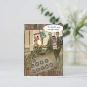 Verhuizen op een fiets aankondigingskaart (Staand voorkant)