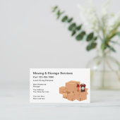Verhuizing en zelfopslag service visitekaartje (Staand voorkant)