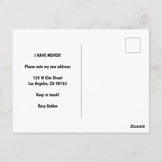 VERHUIZINGS AANKONDIGING Strepen Retro Pastel Rege Briefkaart (Achterkant)