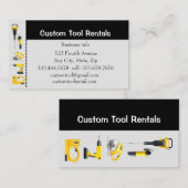 Verhuur van aangepaste gereedschapsuitrusting visitekaartje (Voorkant / Achterkant)