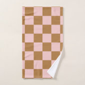 Vérificateurs roses et Brown (Serviette à main)