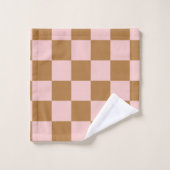 Vérificateurs roses et Brown (Gant de toilette)