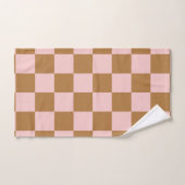 Vérificateurs roses et Brown (Serviette à main)