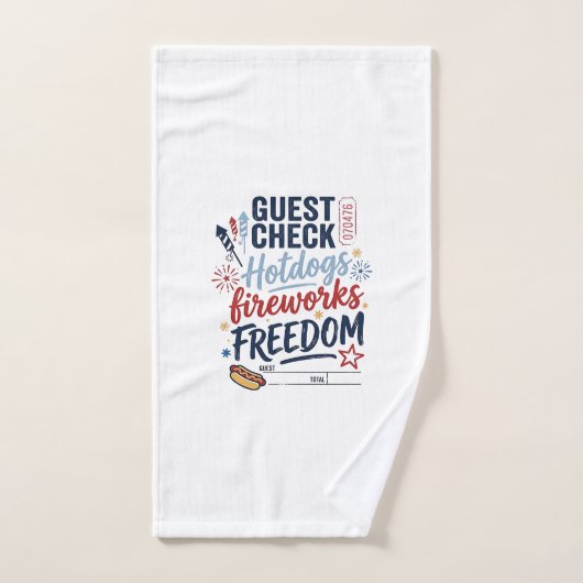 Vérification des invités patriotiques Feux d'artif (Serviette à main)