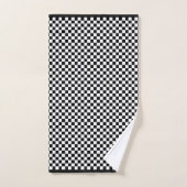 Vérifications Noir Blanc (Serviette à main)
