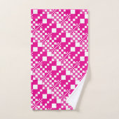 Vérifié, Chèques en Magenta et Blanc (Serviette à main)