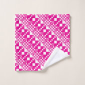 Vérifié, Chèques en Magenta et Blanc (Gant de toilette)
