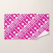 Vérifié, Chèques en Magenta et Blanc (Serviette à main)