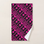 Vérifié, Chèques - Magenta et Noir (Serviette à main)
