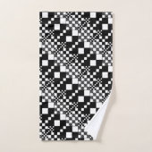 Vérifié, Chèques - noir et blanc (Serviette à main)