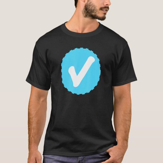 Verified Checkmark Blue Circle With Check T-shirt (Voorkant)