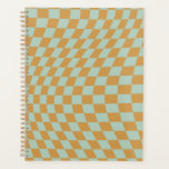 Vérifier les À damiers du tableau de bord ondulé d<br><div class="desc">à damiers motif - retour tordu vert menthe et moutarde / damier ondulé et déformé.</div>