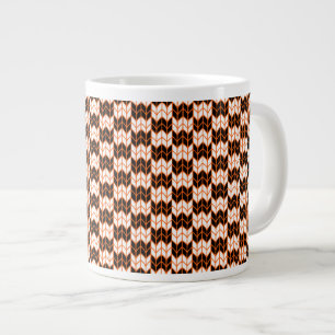 VÉRIFIER L'ORANGE NOIR Grosse Mug Blanc