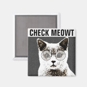 Vérifier Meowt, Drôle MAGNETS DE FRIGO DE Chat (Recto/Verso)