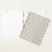 Vérifier Motif Sage Vert Et Beige Checkerboard (Devant avec enveloppe)