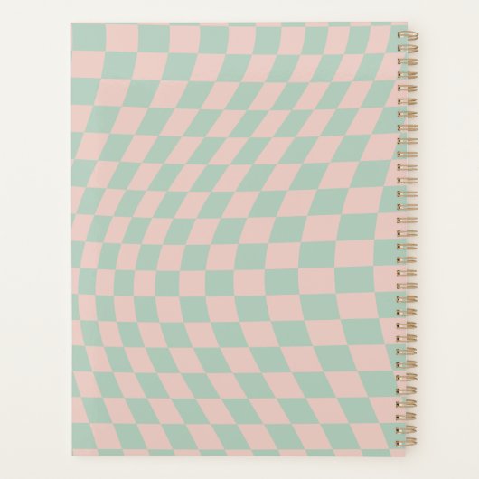 Vérifier Motif Sage Vert Et Beige Checkerboard (Dos)