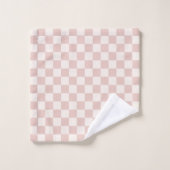 Vérifier Pale Beige À damiers Motif Checkboard (Gant de toilette)