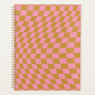 Vérifier Pink Mustard À damiers Motif Checkerboard