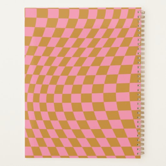 Vérifier Pink Mustard À damiers Motif Checkerboard (Dos)