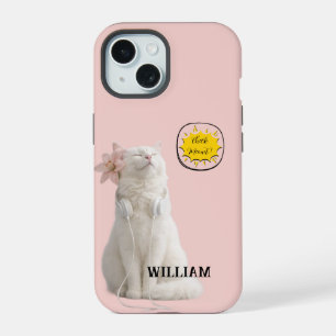 Vérifiez MEO Chat Blanc avec Casque – Personnalisé